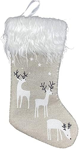 Alremo Huangxing - 4PCS Viseći božićne čarape čarape jelena Elk Party poklon bombona