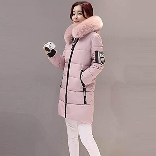 Foviguo zimski kaput, casual jakna dame kuće kaputić s dugim rukavima tunika zimski džep debeli colorblock labav udobnost