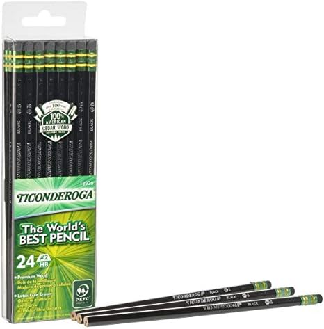 Ticonderoga olovke na drva, 2 Hb meke, crne, 24 brojanja