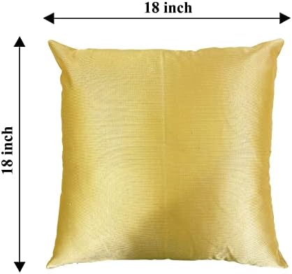 Oslanja se+ pakiranje od 2 jastuka za jastuk od 18x18 inča zlato - čvrsti uzorak kvadratni jastuk za jastuk - ukrasni meki jastuk za