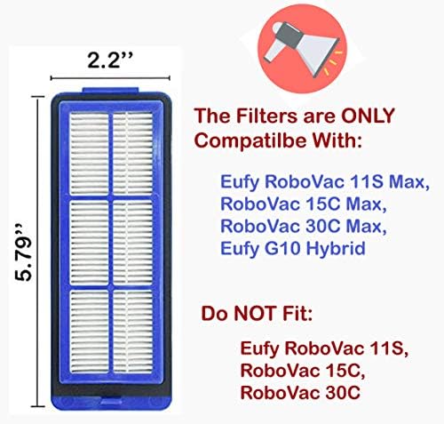 Rezervni dijelovi JJ Neumann, u skladu sa auto dodatni filteri i četke Eufy RoboVac 11S Max, RoboVac 15C Max, RoboVac 30 ° C Max, Eufy