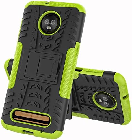 Yiakeng za Moto Z3 Case, torbica za Moto Z3 Play Case, Dvostruka šok-dokaz tanka zaštitna torbica sa držačem za hard pokriće za telefon