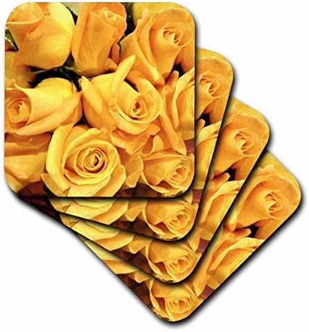 Podmetači za keramičke pločice 3 inča_18637_4 lijepe žute ruže, set od 8 komada