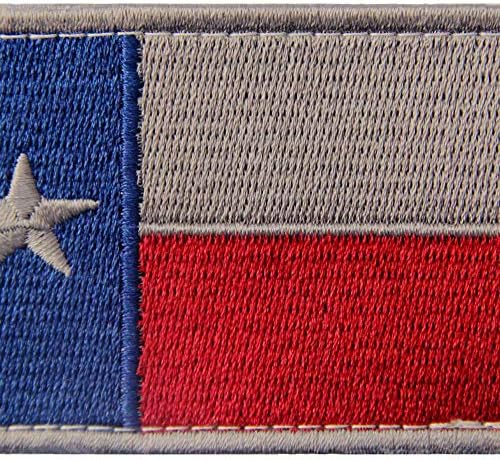 Taktički teksaški zastava zakrpa vezeni Moralni pričvršćivač učvršćivača kuka i petlja