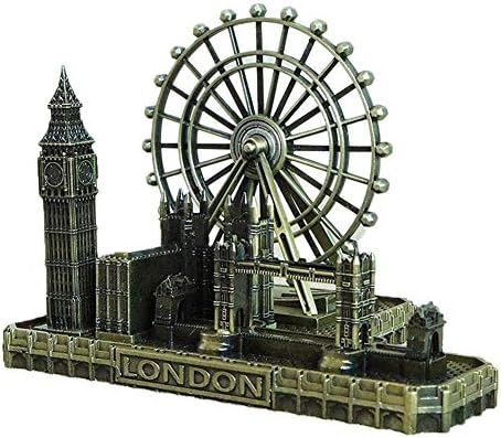 Deerbird® Retro City Bronza London Eye Big Ben Tower Bridge UK Model Dekol Metal Staturine Figurice dnevna soba Vintage Dekor za dom