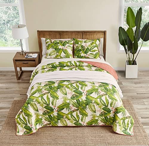 Tommy Bahama - King Quilt Set, reverzibilna posteljina od pamuka s odgovarajućim lakama, lagani dekor kuće za sva godišnja doba