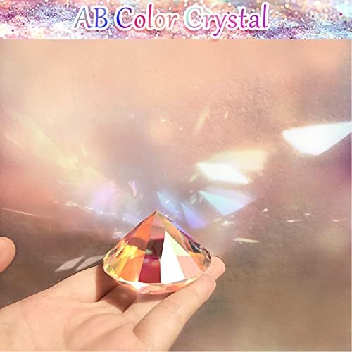 2 komada 50 mm/ 2 inča AB boja fasetiranom dijamantnom kristalnom kristalom papira za papir za uređenje kućnog ureda i favoriziranja