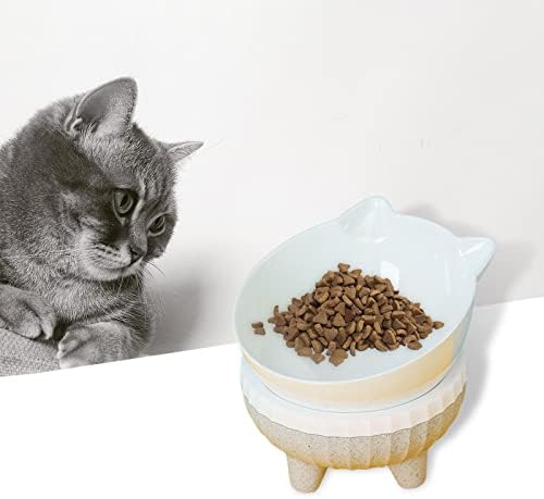 Podignuta zdjela za male pse podignuta zdjela za hranjenje s postoljem za hranjenje, 11,7,10, 5 cm sive boje