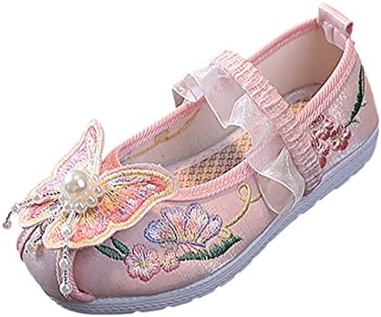 Ravne vezene sandale za djevojčice modni antikni kostim dječja izvedba dječje čizme za bebe