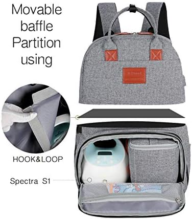 Ruksak torba za pumpicu za dojke 15,6-inčna torba za prijenosno računalo, prikladna za većinu marki pumpi za dojke i torba za hladnjak,