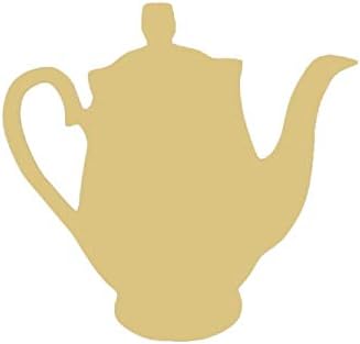 Izrez za čajnik nedovršeni drveni čajnik Vintage kuhinja oblik MDF platna Stil 1