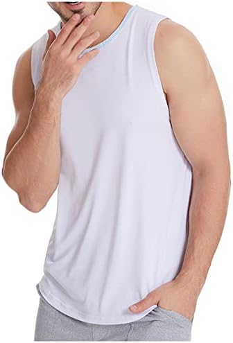 Narhbrg muške košulje brze suhe sportske tenkovske vrhove plivanje plaža košulja bez rukava za vježbanje atletski mišićni tenk vrh