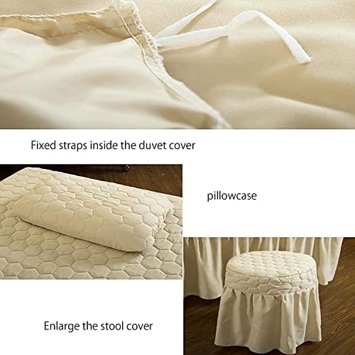 4-komadića set masaža setovi setovi ultra mekanog spa kozmetičkog kreveta pokrivač kreveta suknja solinska boja salona toplice