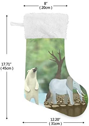 Pimilagu Animal Božićne čarape 1 pakiranje 17.7 , Viseće čarape za božićni ukras