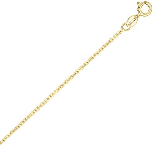 14k ogrlica s podesivim lancem od žutog ili bijelog zlata duljine od 13 & 34; do 15 inča
