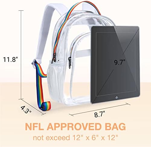 Lagani prozirni ruksak za letenje s ojačanim podstavljenim naramenicama, PVC prozirni ruksak za teške uvjete rada, prozirne torbe za