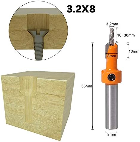 Rukovanje rutera za obradu drva Bit Set Extractor Extractor Demons za rušenje za rezanje drva