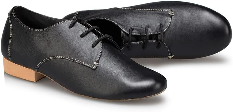 AOQUNFS muške latino plesne cipele crna kožna balska tango salsa carine cipele, model l197