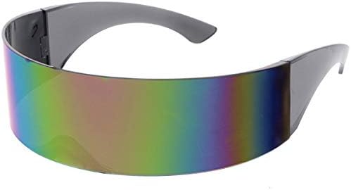 Sunčane naočale od 80 do 80 inča s futurističkim vizirom za naočale s prozirnim zrcalnim lećama