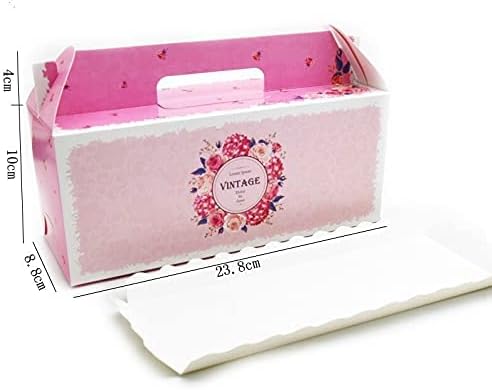 20 kom kutija za kolače s prozorskom ručkom cirkuski jednorog Roll Cake poklon kutija od kraft papira ambalaža za zabave kutije za