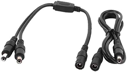 X-DERE DC napajanje 5,5x2.1 mm 1 žensko do 2 mužjaka kabela za razdjelnik W pigtail kabel (DC napajanje 5,5x2,1 mm 1 hembra a 2 kablovi