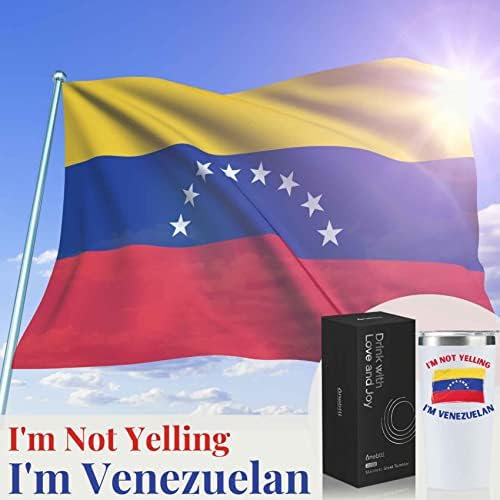 OneBttl Venezuelanski darovi s zastavom Venezuela, venezuelan Venezuela suveniri, 20oz od nehrđajućeg čelika izolirana putnička šalica,