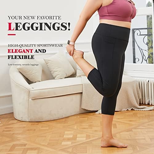 Yohoyoha plus size gamaše visokog struka atletskih vježbanja joga hlače džepovi ženskog trbuha za kontrolu trbuha najbolje debelo duge