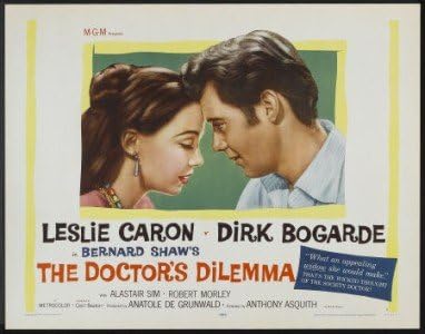 Doktorska dilema - 22 x28 originalni filmski plakat Pola lista valjana Leslie Caron 1959