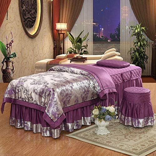 Zhuan europski 4 komadića svilena masaža stol setovi pokrivači, kozmetički pokrivač za krevet isprani svilena tetovaža za tretman za