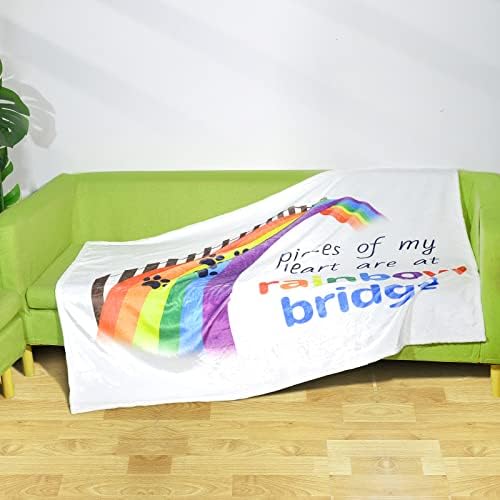 Dostatni Pet Memory pokrivač Rainbow Bridge Memorijalni pokloni za kućne ljubimce s narukvicama za gubitak kućnih ljubimaca Poklon