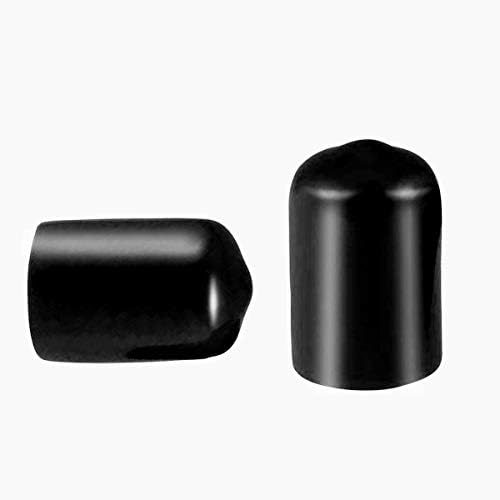 Zaštitna čahura za navoj vijka PVC gumena okrugla cijev vijak kapa poklopac ekološki prihvatljiv crni 11mm 100kom