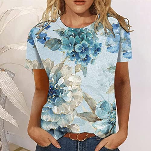 Odjeća kratkih rukava 2023. modna pamučna košulja širokog kroja s okruglim vratom s grafičkim printom Ženska majica Ljeto Jesen