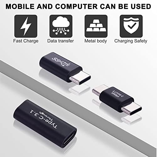 Leehitech [Paket 3в1] produžni Adapter USB 3.1 C: USB C od čovjeka do čovjeka, USB C od žene do žene, USB C od muškaraca i žena Podržava