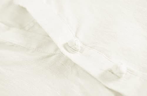Utcoco muške ležerne pamučne lanene košulje majice kratke/dugih rukava majica