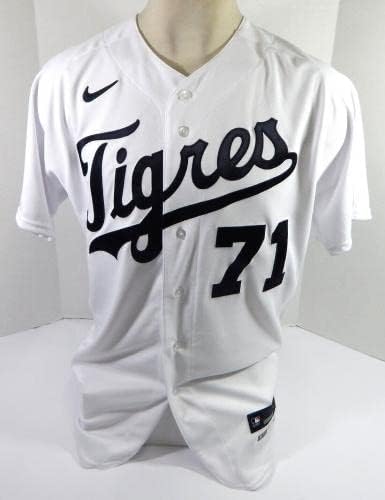 2022 DETROIT TIGERS RICARDO PINTO 71 Igra izdana bijelog Jersey El Tigres KB P 8 - Igra se koristi MLB dresovi