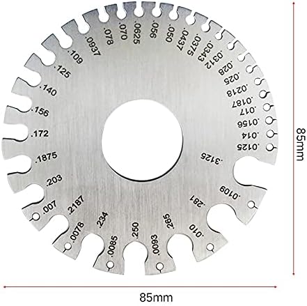 Mjerač debljine 0,3125 -0,007 skala za mjerenje okruglog promjera od nehrđajućeg čelika za obojenu žicu i metal