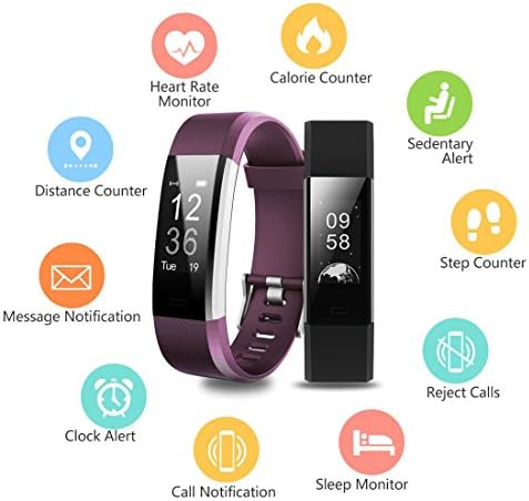 Fitness tracker s monitorom otkucaja srca, pametnim satom za praćenje aktivnosti, pedometrom, sportskom narukvicom s monitorom spavanja,