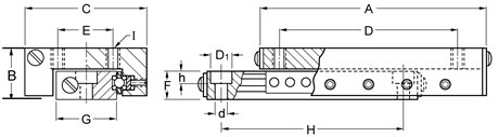 Del-Tron Precision, Inc. 66,5 mm, 381 mm, hod 304 mm, linearne vodilice protiv puzanja-metričke