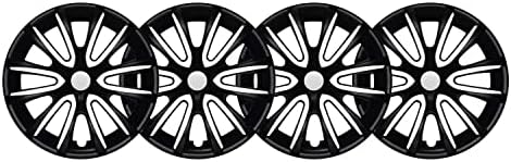 OMAC 15 -inčni hubcaps za Honda Civic Black Matt i White 4 PCS. Poklopac naplataka na kotači