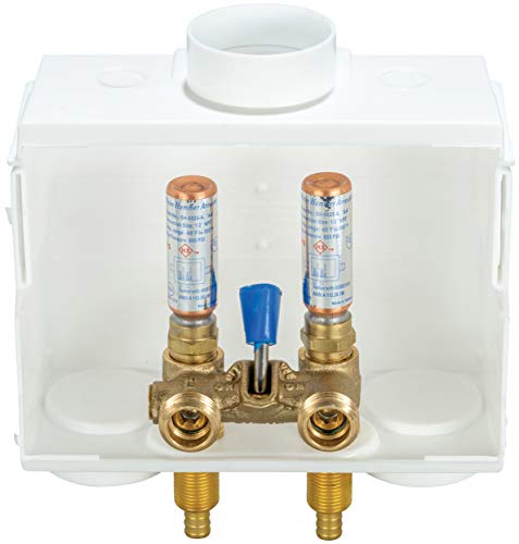 Voda-Tite 85682 du-all dvostruki odvod rublja kutija za rublja-jedno-lever ventil, 1/2-inčni ASTM F1807 Priključak, bijela plastika