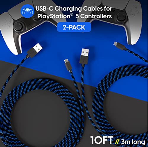 Kabel za brzo punjenje od 10 stopa za kontroler od 10 stopa, kompatibilan s 5-crno - plavim
