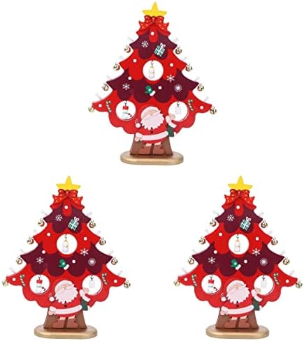 Aboofan Smiješan dekor igračka poklon viseći Claus Mini Center Ornament Ornament stol LED Djeda Mraza Zvona za radne površine za crvenu