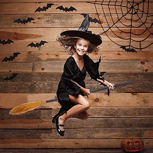 Medoore 2 Pack Halloween vještica metla plastična vještica metla cosplay metla, realni čarobnjak leteći metla za kostime