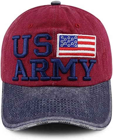 Baseball kapa američke zastave američke vojske za muškarce i žene, zabavni Podesivi pamučni 3-inčni vezeni Američki šešir