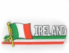 Irska irska bočna riječ Word Country zastave željezo na patch greben značka .. 1,5 x 4,5 inča ... Novo