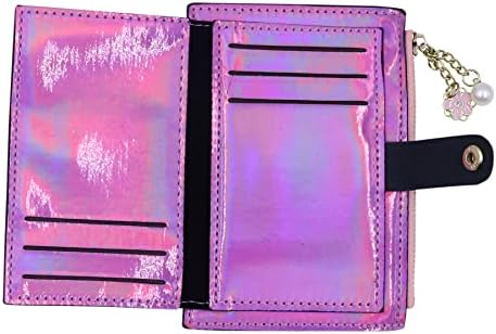 Uniseks tanki držač kreditne kartice Novčanik holografski novčanik s privjeskom za ključeve za djevojčice Žene Muškarci
