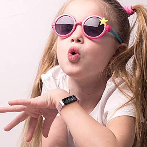 Metalne narukvice Meliya za Fitbit Ace 3, uzicom za djecu, djevojčice i dječake, podesiva narukvica s omčom od nehrđajućeg čelika,