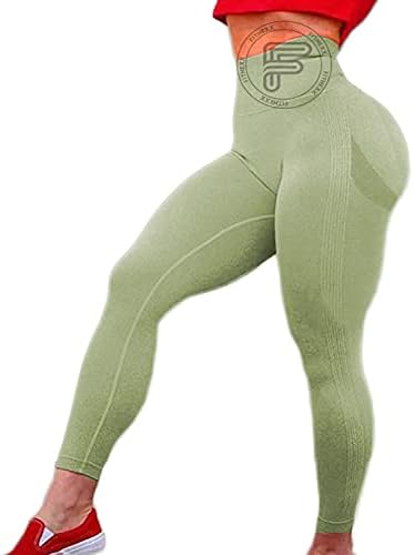 FITNEXX ženske bešavne treninga za kontrolu trbuha s visokim strukom Scrunch joga gamaše Smile guza za dizanje hlača