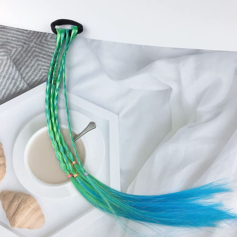 10kom pletenice u boji za djevojčice Dodaci za produženje kose uvijanje pleteno uže sintetičke ukosnice za kosu od konjskog repa šarm