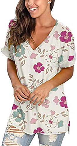 Ladies Workion Women bluza Top Cvjetni cvjetni print Stilske majice nježna tkanina za plivanje